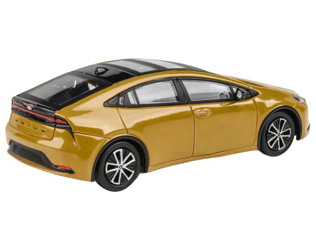 2023 Toyota Prius Maximum Yellow with Black Top and Sun Roof 1/64 Diecast Model Car by Paragon Models