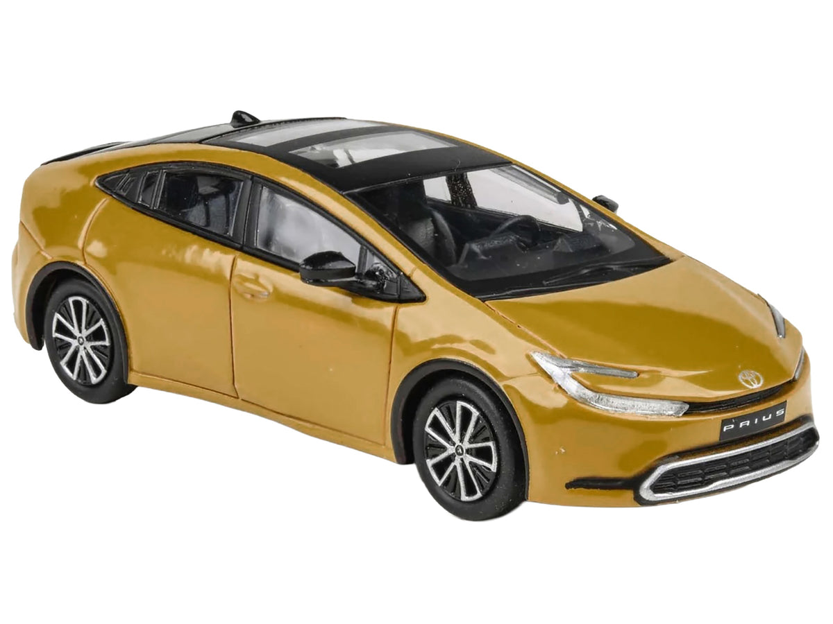 2023 Toyota Prius Maximum Yellow with Black Top and Sun Roof 1/64 Diecast Model Car by Paragon Models