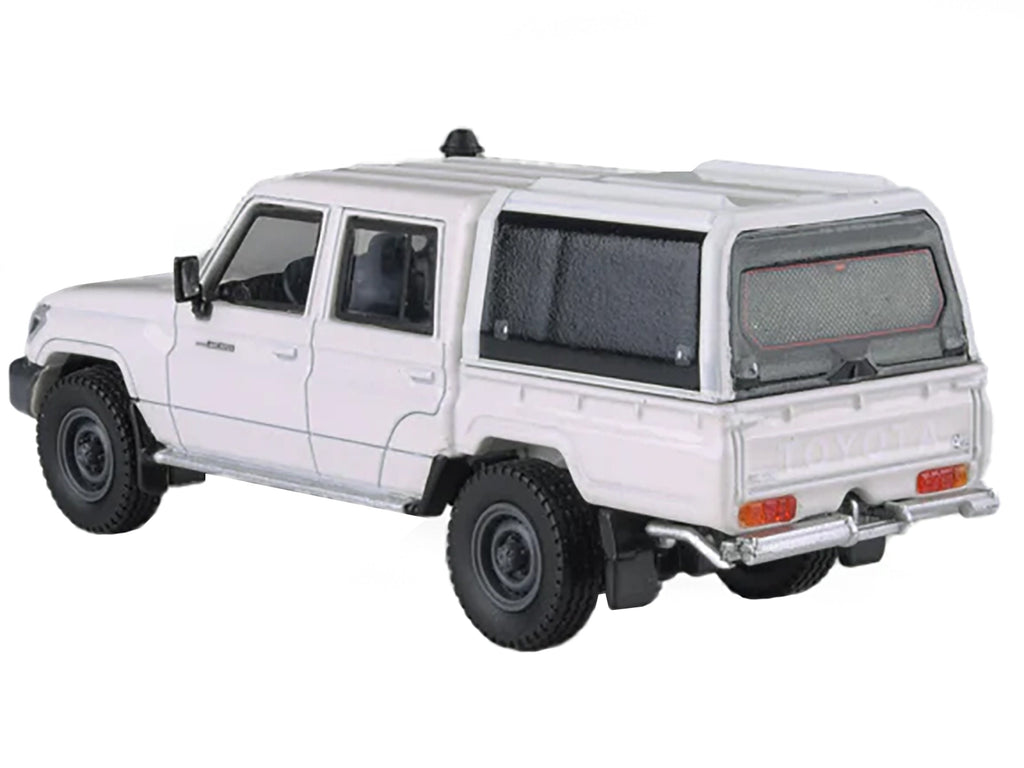 2012 Toyota Land Cruiser LC 79 French Vanilla White with Canopy 1/64 Diecast Model Car by Paragon Models