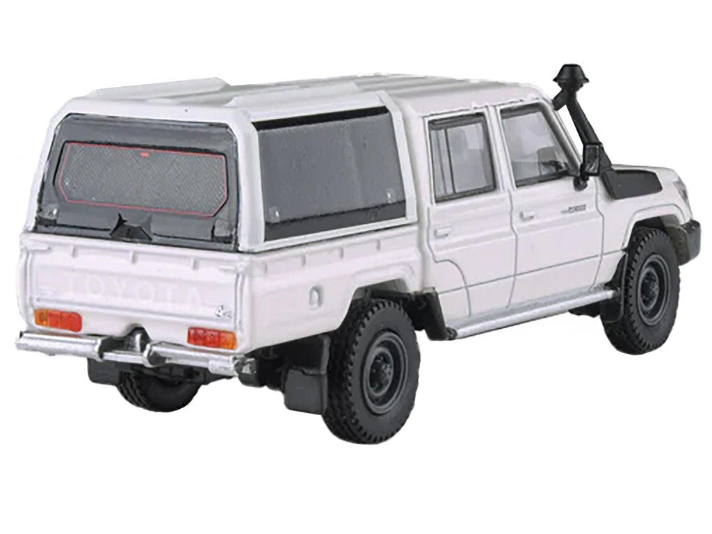 2012 Toyota Land Cruiser LC 79 French Vanilla White with Canopy 1/64 Diecast Model Car by Paragon Models