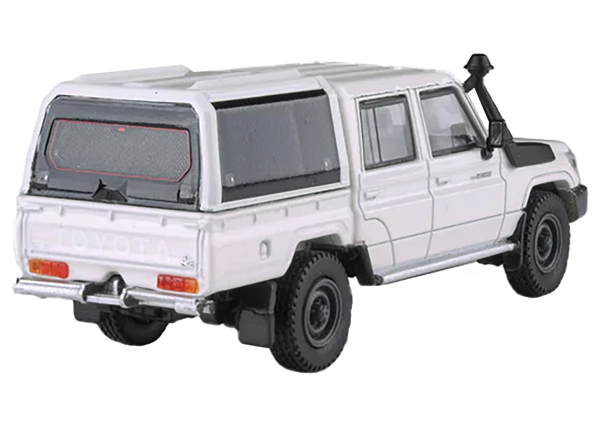 2012 Toyota Land Cruiser LC 79 French Vanilla White with Canopy 1/64 Diecast Model Car by Paragon Models