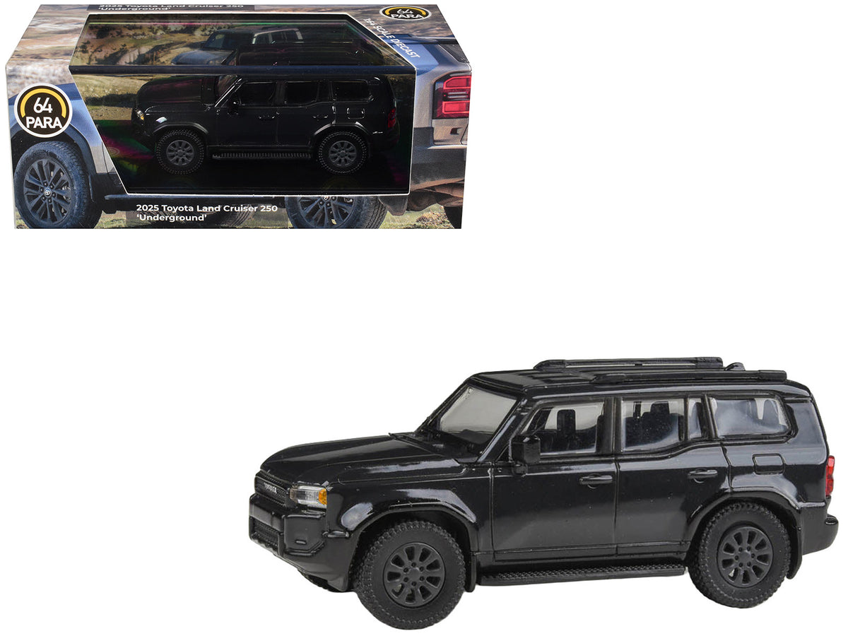 2025 Toyota Land Cruiser 250 'Underground' Black 1/64 Diecast Model Car by Paragon Models