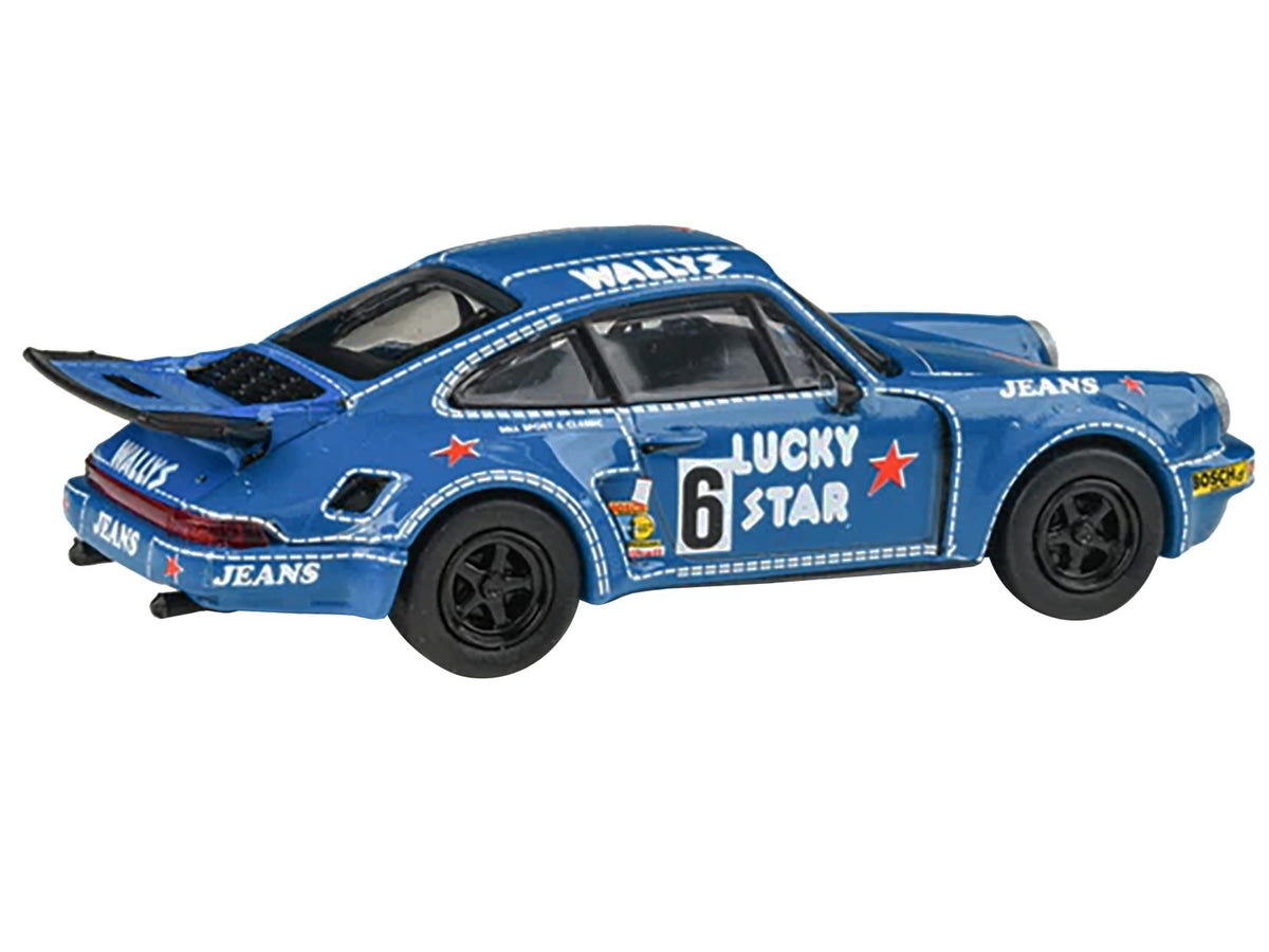 1975 Porsche 911 Carrera RSR 3.0 #6 'Kremer Racing - Wallys Jeans' Blue 1/64 Diecast Model Car by Paragon Models