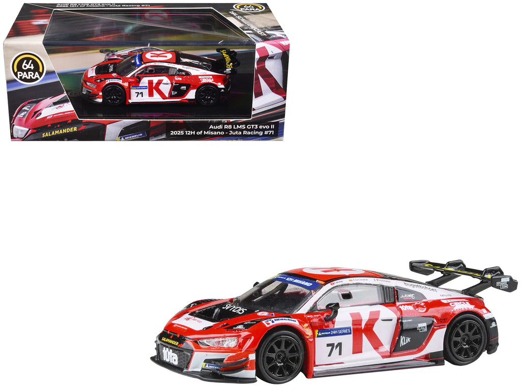 Audi R8 LMS GT3 EVO II #71 Arunas Geciauskas - Nicola Michelon - Tim Muller 'Juta Racing' '12 Hours of Misano' (2025)  1/64 Diecast Model Car by Paragon Models