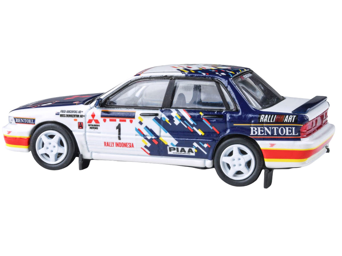 Mitsubishi Galant VR-4 RHD (Right Hand Drive) #1 Ross Dunkerton - Fred Gocentas 'Rally Indonesia' (1993) 1/64 Diecast Model Car by Paragon Models