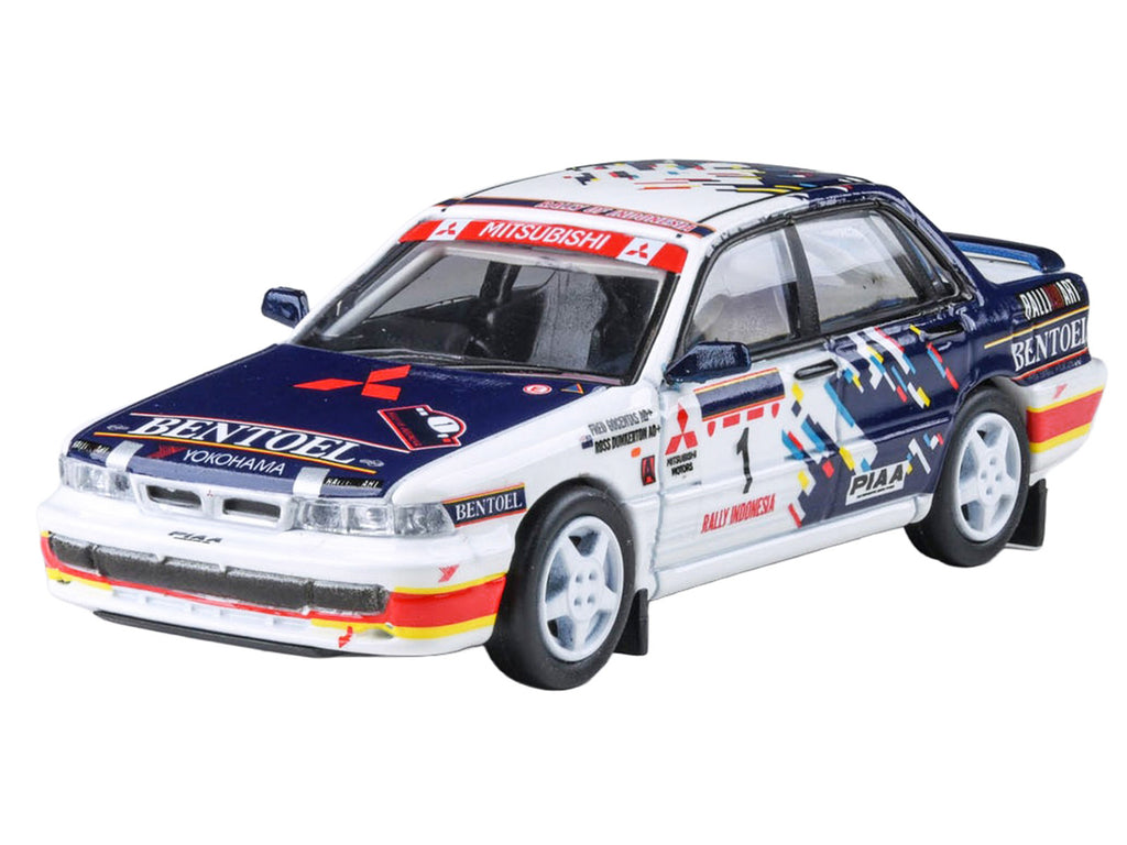Mitsubishi Galant VR-4 RHD (Right Hand Drive) #1 Ross Dunkerton - Fred Gocentas 'Rally Indonesia' (1993) 1/64 Diecast Model Car by Paragon Models