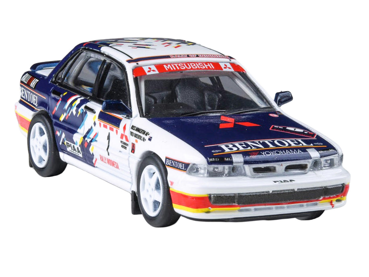 Mitsubishi Galant VR-4 RHD (Right Hand Drive) #1 Ross Dunkerton - Fred Gocentas 'Rally Indonesia' (1993) 1/64 Diecast Model Car by Paragon Models
