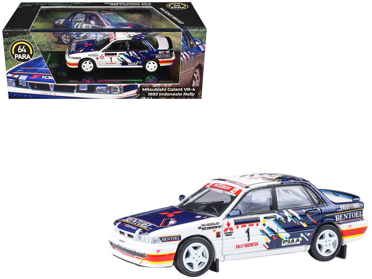 Mitsubishi Galant VR-4 RHD (Right Hand Drive) #1 Ross Dunkerton - Fred Gocentas 'Rally Indonesia' (1993) 1/64 Diecast Model Car by Paragon Models