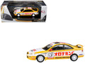 1999 Honda Civic EM1 RHD (Right Hand Drive) 'Oyatsu Racing' White and Yellow with Graphics 1/64 Diecast Model Car by Paragon Models