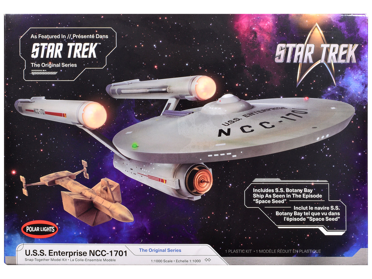 Skill 2 Model Kit U.S.S. Enterprise NCC-1701 Spaceship 'Star Trek' (1966) TV Series 1/1000 Scale Model by Polar Lights