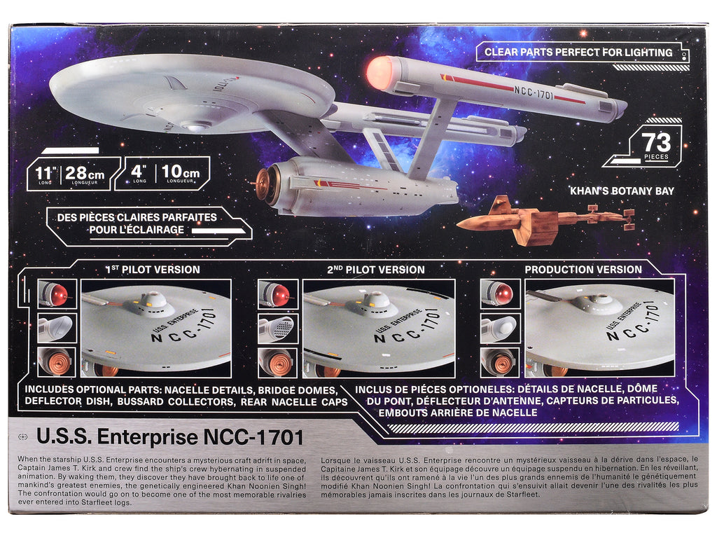 Skill 2 Model Kit U.S.S. Enterprise NCC-1701 Spaceship 'Star Trek' (1966) TV Series 1/1000 Scale Model by Polar Lights