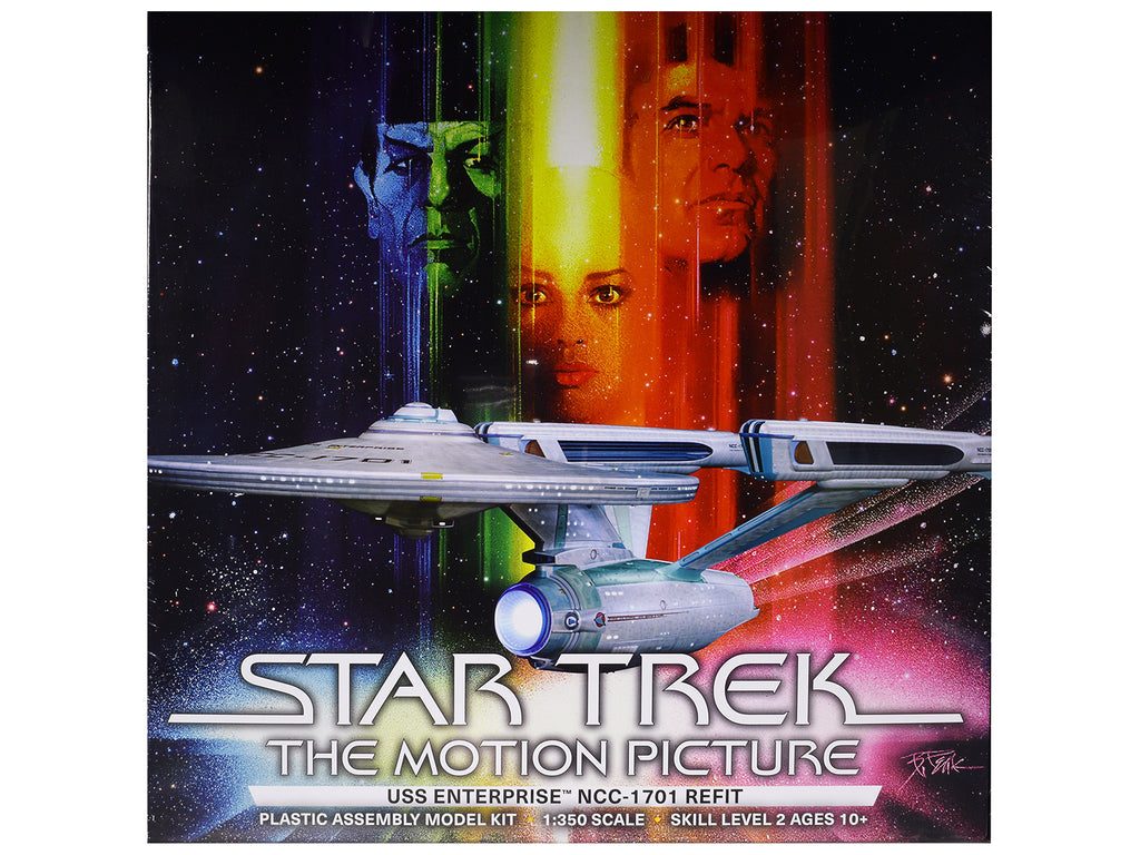 Skill 2 Model Kit U.S.S. Enterprise NCC-1701 Refit Spaceship 'Star Trek: The Motion Picture' (1979) Movie 1/350 Scale Model by Polar Lights