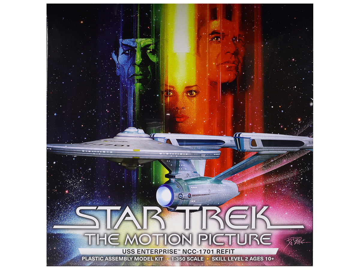 Skill 2 Model Kit U.S.S. Enterprise NCC-1701 Refit Spaceship 'Star Trek: The Motion Picture' (1979) Movie 1/350 Scale Model by Polar Lights