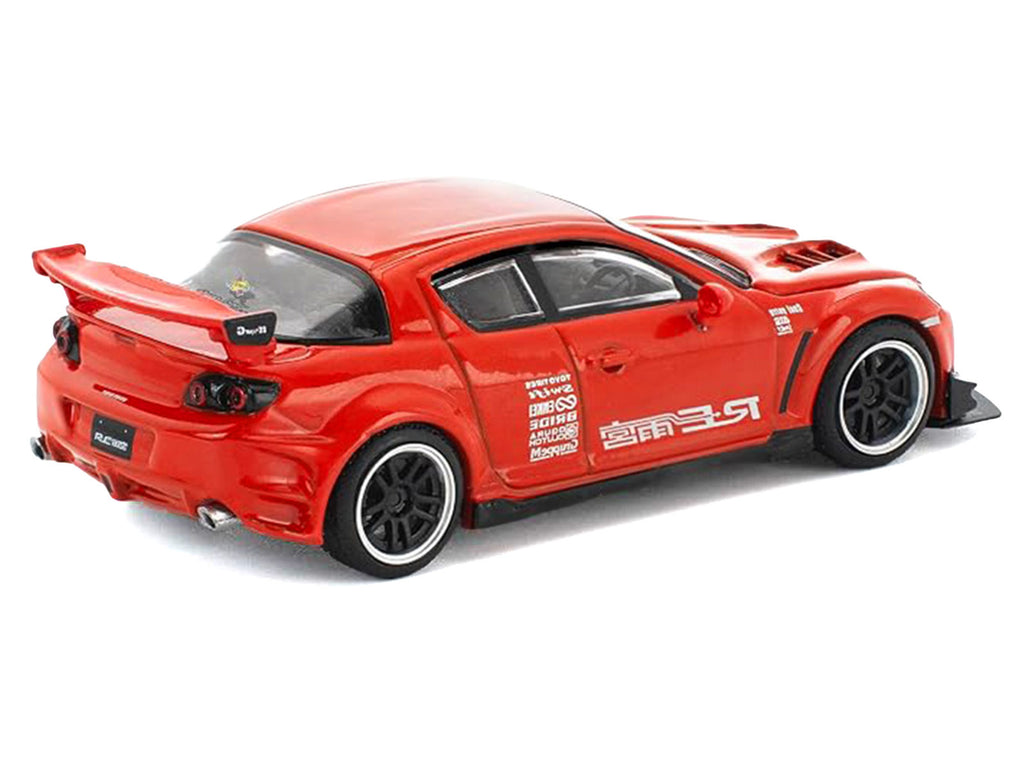 Mazda RX-8 RE-Amemiya RHD (Right Hand Drive) Red with Graphics 'Enigma Exclusive Edition' 1/64 Die Cast Model Car by Pop Race