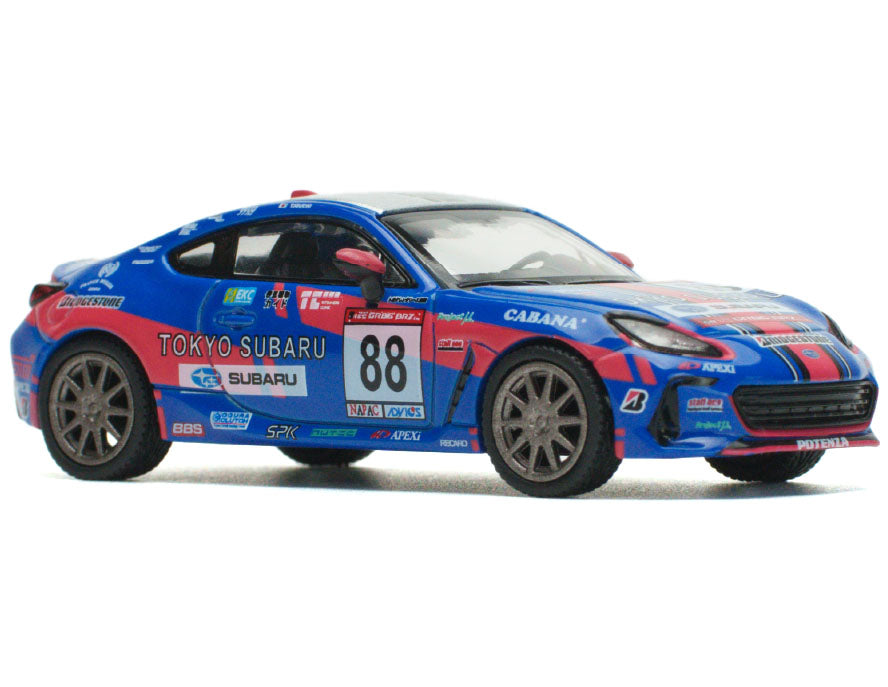 Subaru BRZ #88 Blue with Graphics 'Tokyo Subaru Racing' 1/64 Diecast Model Car by Pop Race