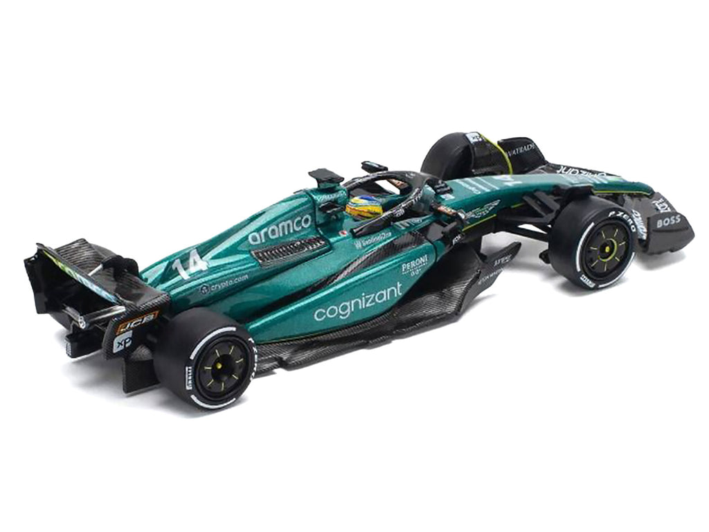 Aston Martin AMR23 #14 Fernando Alonso 'Formula One F1 World Championship' (2023) 1/64 Diecast Model Car by Pop Race