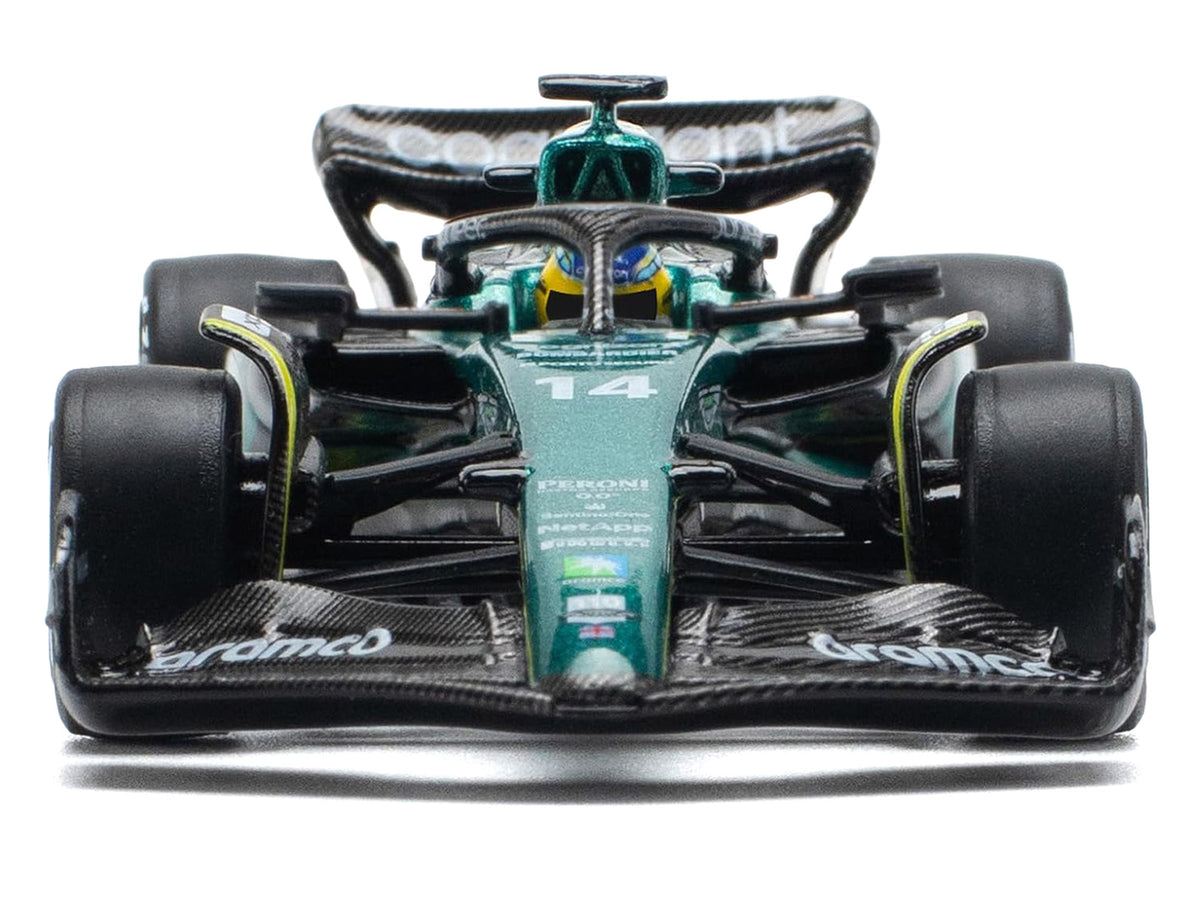 Aston Martin AMR23 #14 Fernando Alonso 'Formula One F1 World Championship' (2023) 1/64 Diecast Model Car by Pop Race