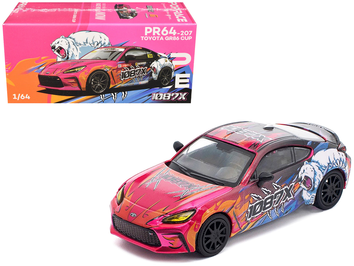 Toyota GR86 #823 1087X 'Toyota GR86 Cup' (2025) 1/64 Diecast Model Car by Pop Race