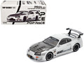 Toyota Supra 'Top Secret' GT300 RHD (Right Hand Drive) Silver Metallic with Carbon Hood 1/64 Diecast Model Car by Pop Race