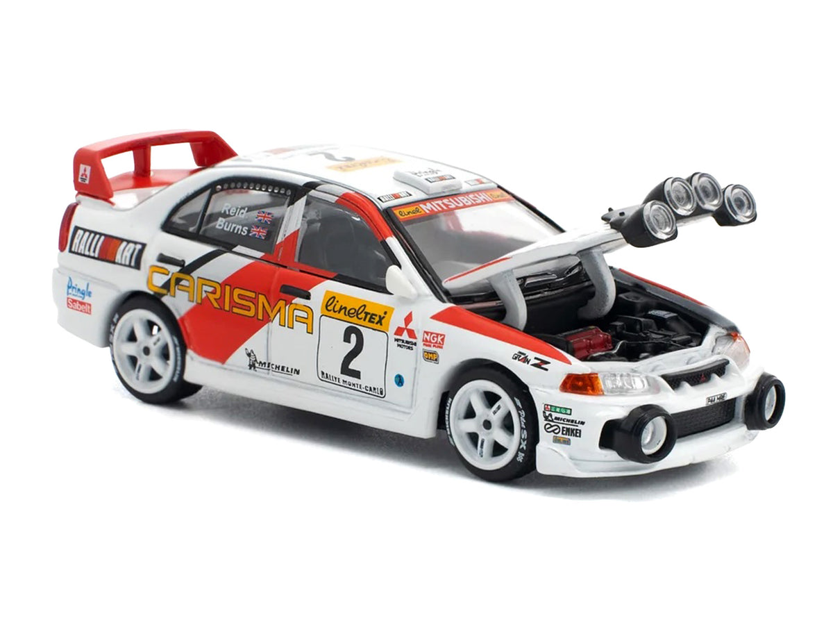 Mitsubishi Lancer Evolution IV RHD (Right Hand Drive) #2 Richard Burns - Robert Reid 'Monte Carlo Rally' (1998) 1/64 Diecast Model Car by Pop Race