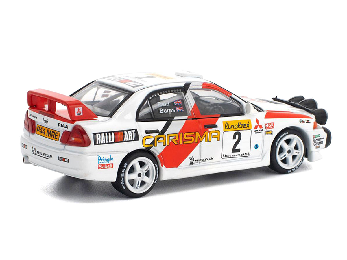 Mitsubishi Lancer Evolution IV RHD (Right Hand Drive) #2 Richard Burns - Robert Reid 'Monte Carlo Rally' (1998) 1/64 Diecast Model Car by Pop Race
