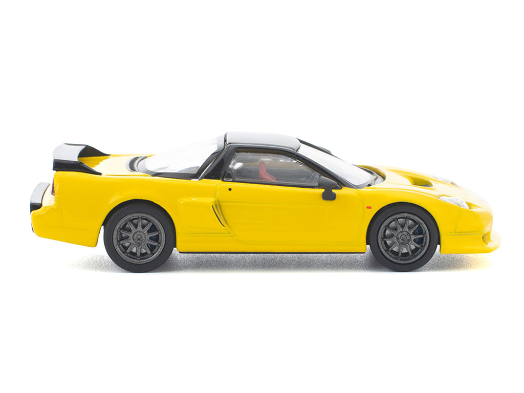 Honda NSX-R RHD (Right Hand Drive) Custom Yellow with Black Top 1/64 Diecast Model Car by Pop Race