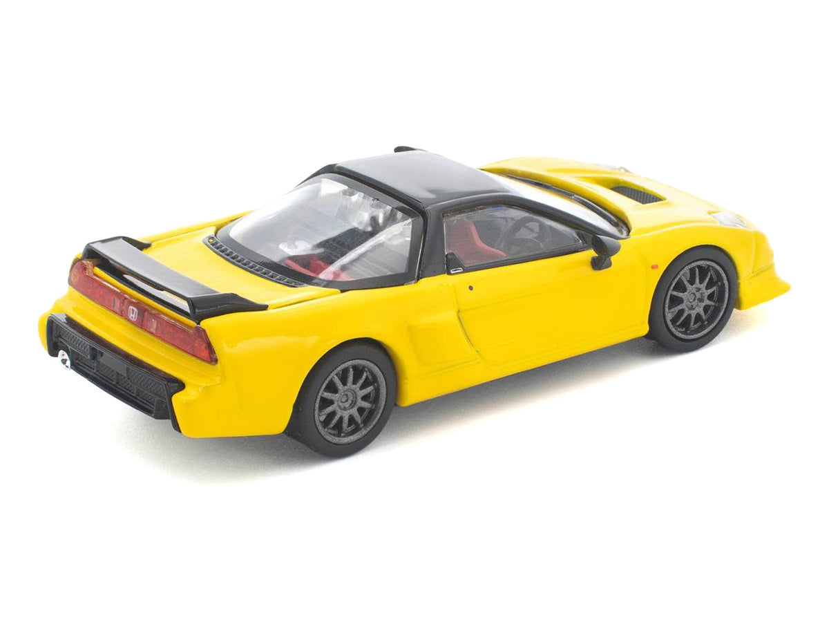 Honda NSX-R RHD (Right Hand Drive) Custom Yellow with Black Top 1/64 Diecast Model Car by Pop Race