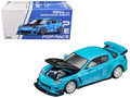 Mazda RX8 RE Amemiya RHD (Right Hand Drive) Light Blue with Carbon Hood 'Tokyo Auto Salon 2026' 1/64 Diecast Model Car by Pop Race
