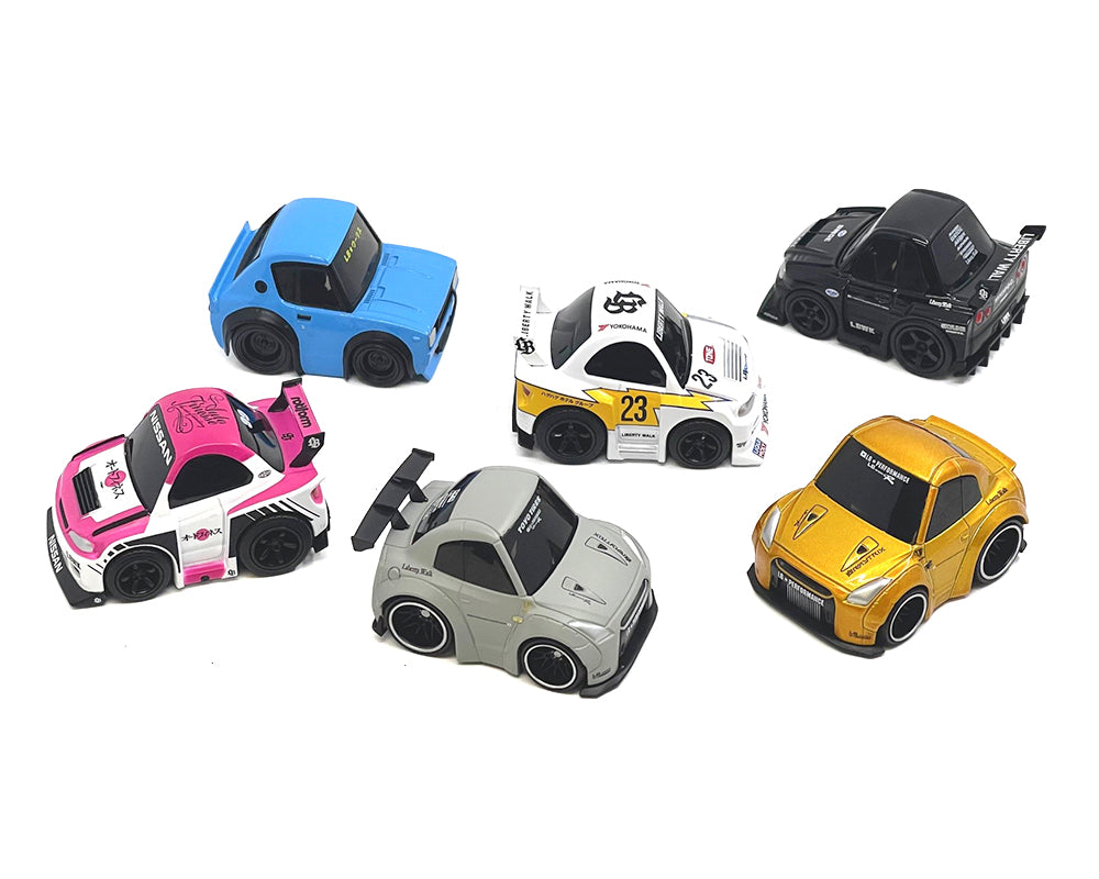 'QubeCarz' Series #1 Set of 6 pieces 1/64 Diecast Model Cars by Mini GT