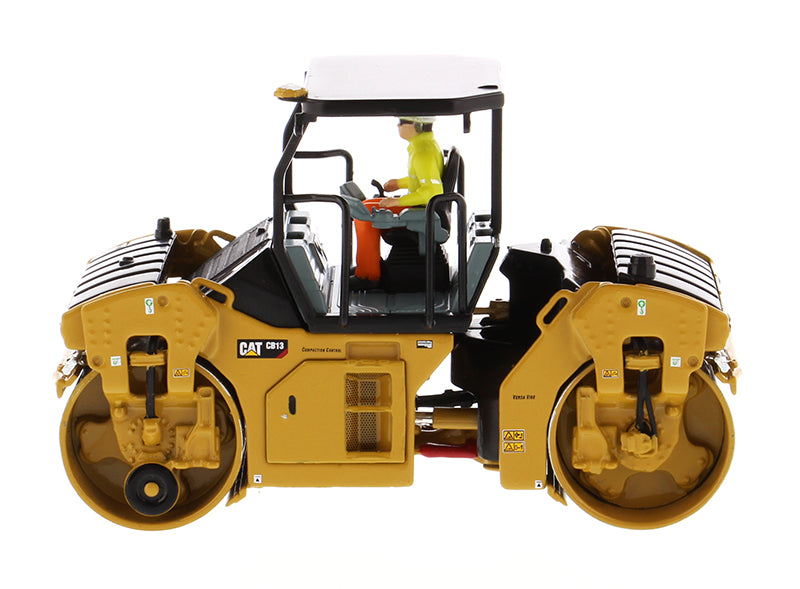 CAT Caterpillar CB-13 Tandem Vibratory Roller with ROPS (Roll Over Protective Structure) and Operator 'High Line Series' 1/50 Diecast Model by Diecast Masters