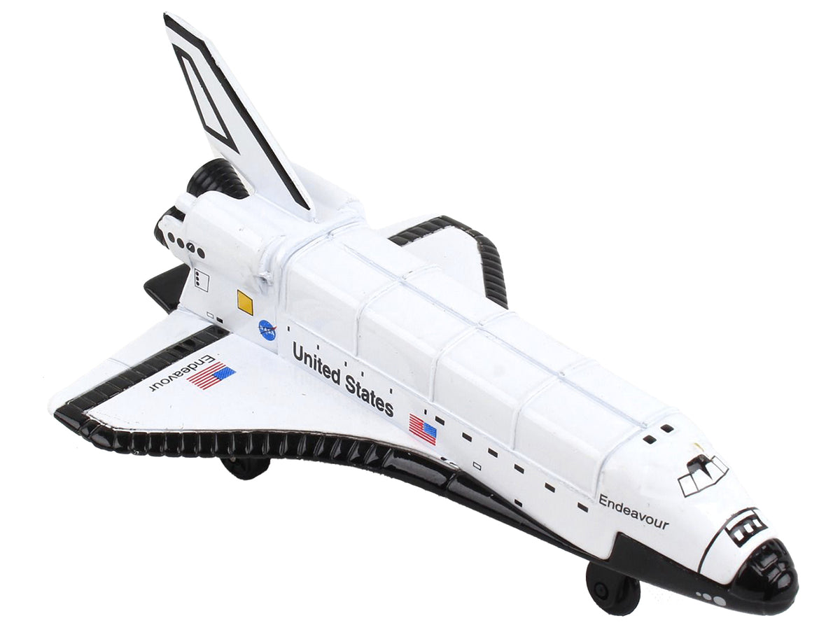NASA 'Endeavour' Space Shuttle White 'United States' with Runway Section Diecast Model Airplane by Runway24