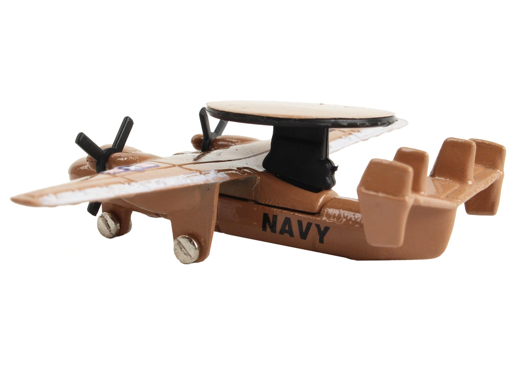 Northrop Grumman E-2C Hawkeye Aircraft Tan 'United States Navy' with Runway Section Diecast Model Airplane by Runway24