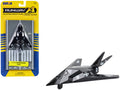 Lockheed F-117 Nighthawk Stealth Aircraft Black 'United States Air Force' with Runway Section Diecast Model Airplane by Runway24