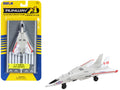 Grumman F-14 Tomcat Fighter Aircraft Gray with Red Stripes 'United States Navy Test Aircraft' with Runway Section Diecast Model Airplane by Runway24
