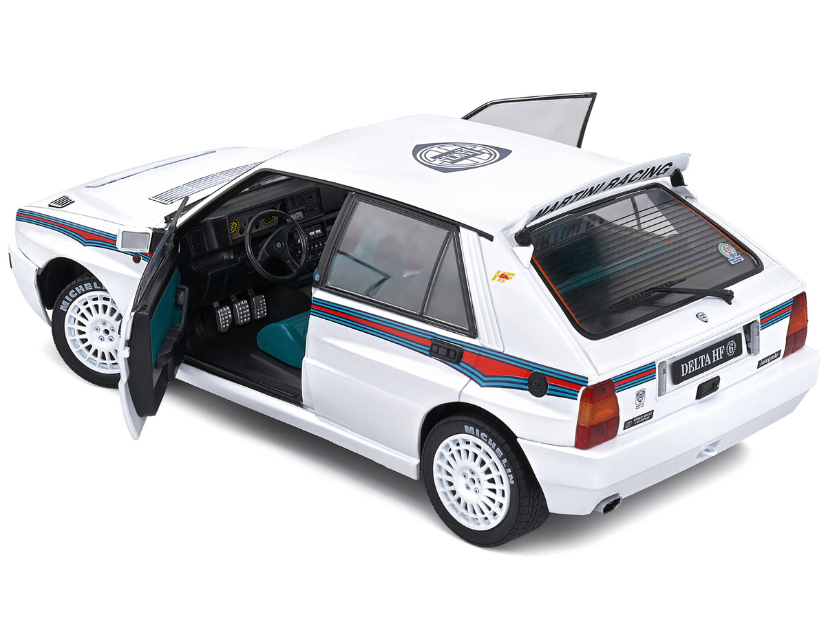 1992 Lancia Delta HF Integrale Evo 1 Martini 6 White with Blue and Red Stripes 'World Rally Champion - Martini Racing' 1/18 Diecast Model Car by Solido