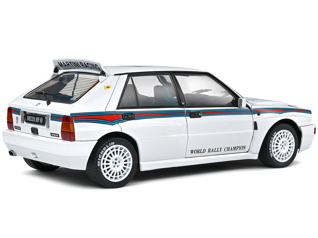 1992 Lancia Delta HF Integrale Evo 1 Martini 6 White with Blue and Red Stripes 'World Rally Champion - Martini Racing' 1/18 Diecast Model Car by Solido