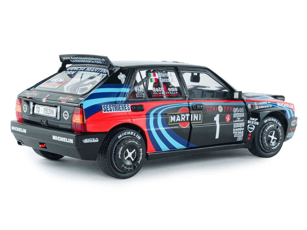 Lancia Delta HF Integrale #1 A. Sacco - A. Ollero 'Miki Biasion Martini Racing Rallye Monte Carlo 1990 Tribute' FIA Historic Rally (2026) 'Competition' Series 1/18 Diecast Model Car by Solido