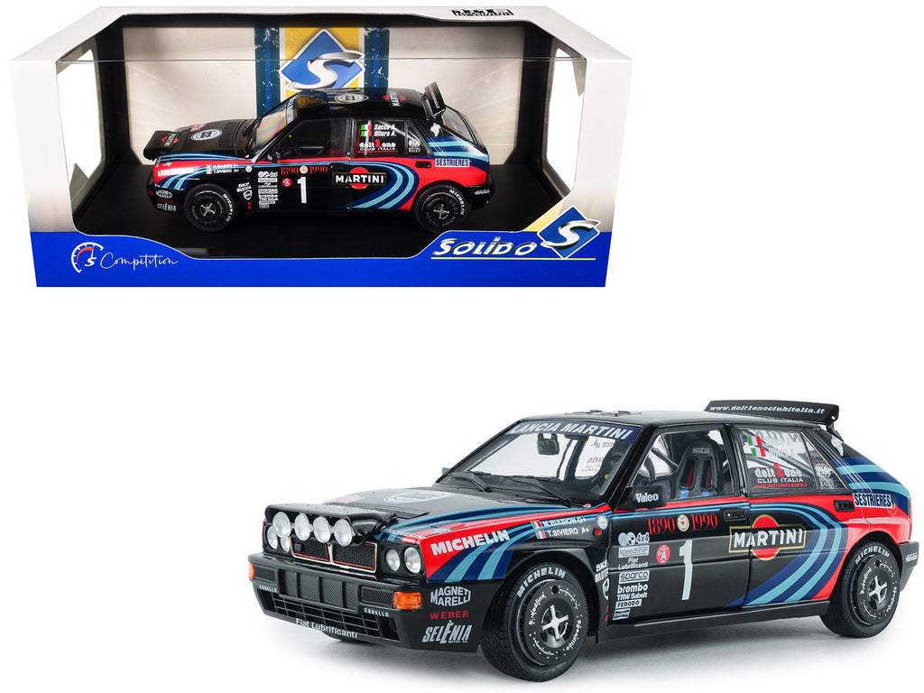 Lancia Delta HF Integrale #1 A. Sacco - A. Ollero 'Miki Biasion Martini Racing Rallye Monte Carlo 1990 Tribute' FIA Historic Rally (2026) 'Competition' Series 1/18 Diecast Model Car by Solido
