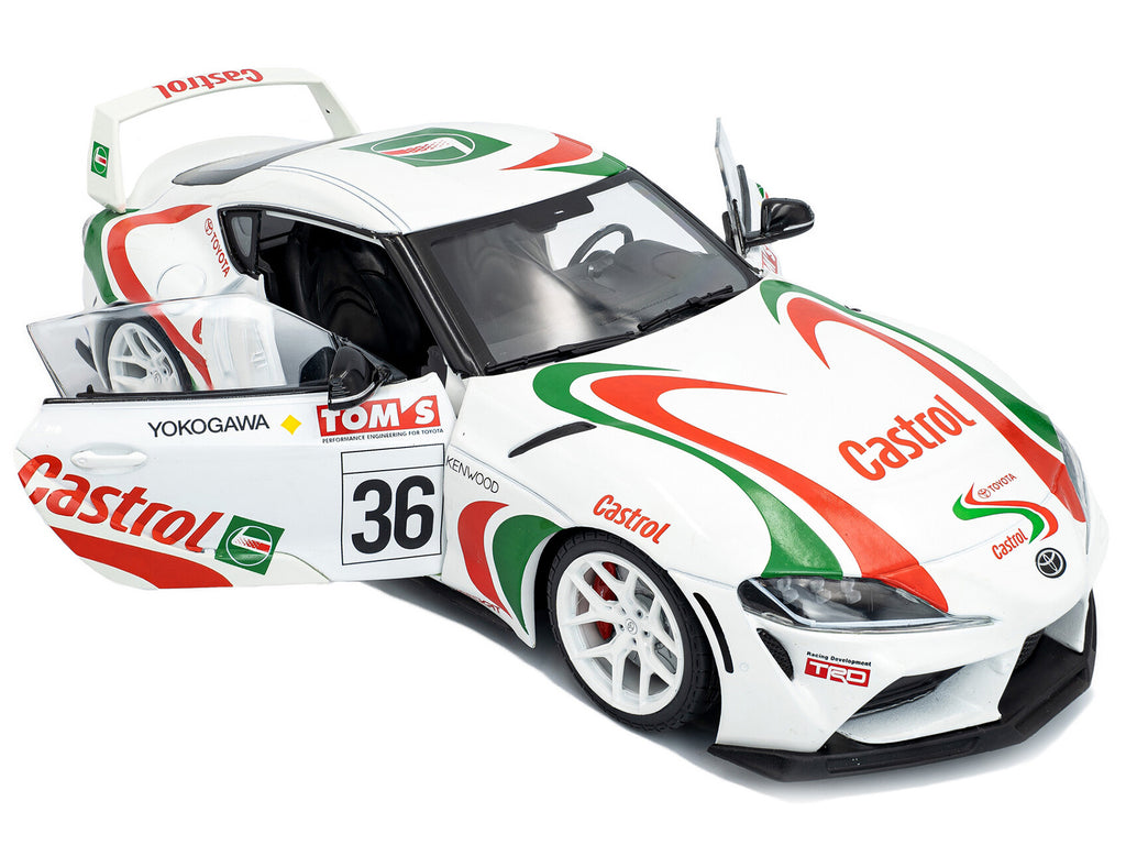 2024 Toyota GR Supra #36 'Toyota Racing Tribute' White with Green and Red Graphics 1/18 Diecast Model Car by Solido