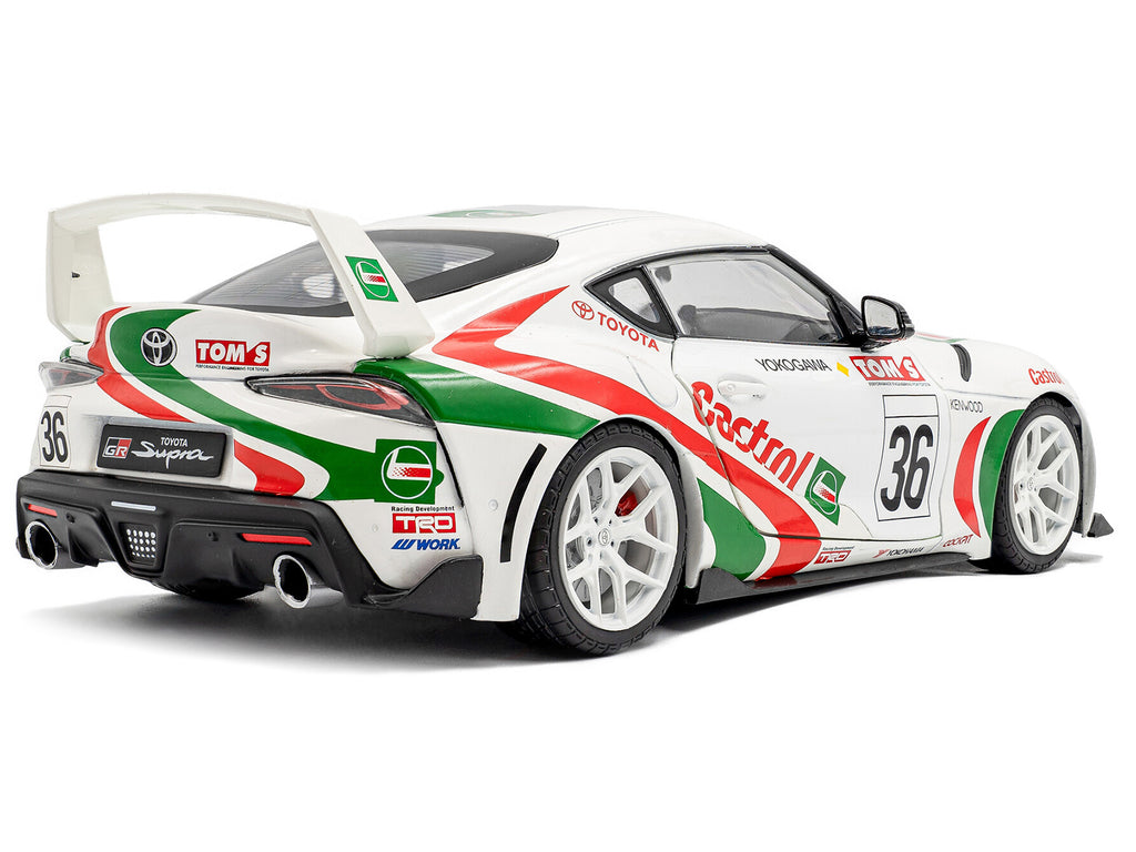 2024 Toyota GR Supra #36 'Toyota Racing Tribute' White with Green and Red Graphics 1/18 Diecast Model Car by Solido