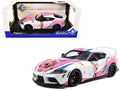 2024 Toyota GR Supra 'Itasha' White with Graphics 'StreetFighters' 1/18 Diecast Model Car by Solido