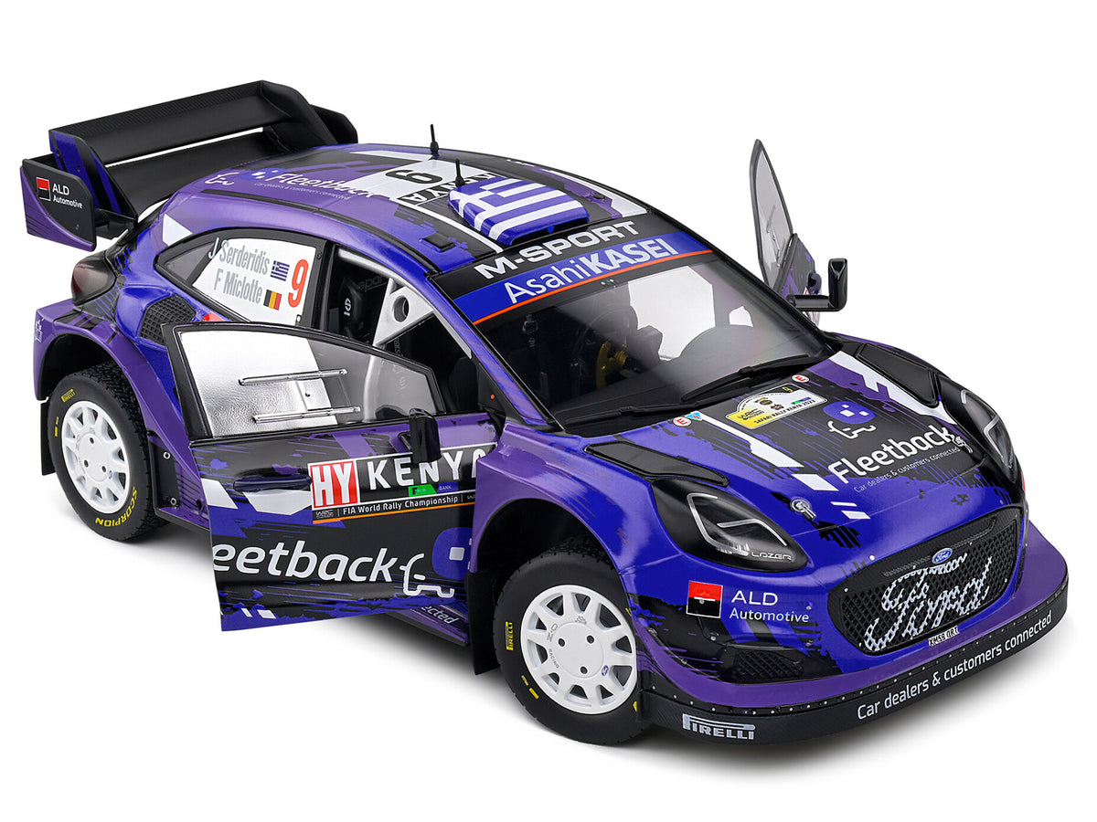 Ford Puma Rally1 Hybrid #9 Jourdan Serderidis - Frederic Miclotte 'Safari Rally Kenya' (2022) 'Competition' Series 1/18 Diecast Model Car by Solido