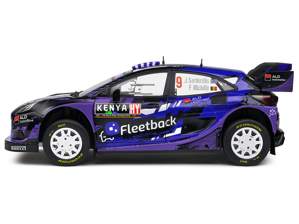 Ford Puma Rally1 Hybrid #9 Jourdan Serderidis - Frederic Miclotte 'Safari Rally Kenya' (2022) 'Competition' Series 1/18 Diecast Model Car by Solido