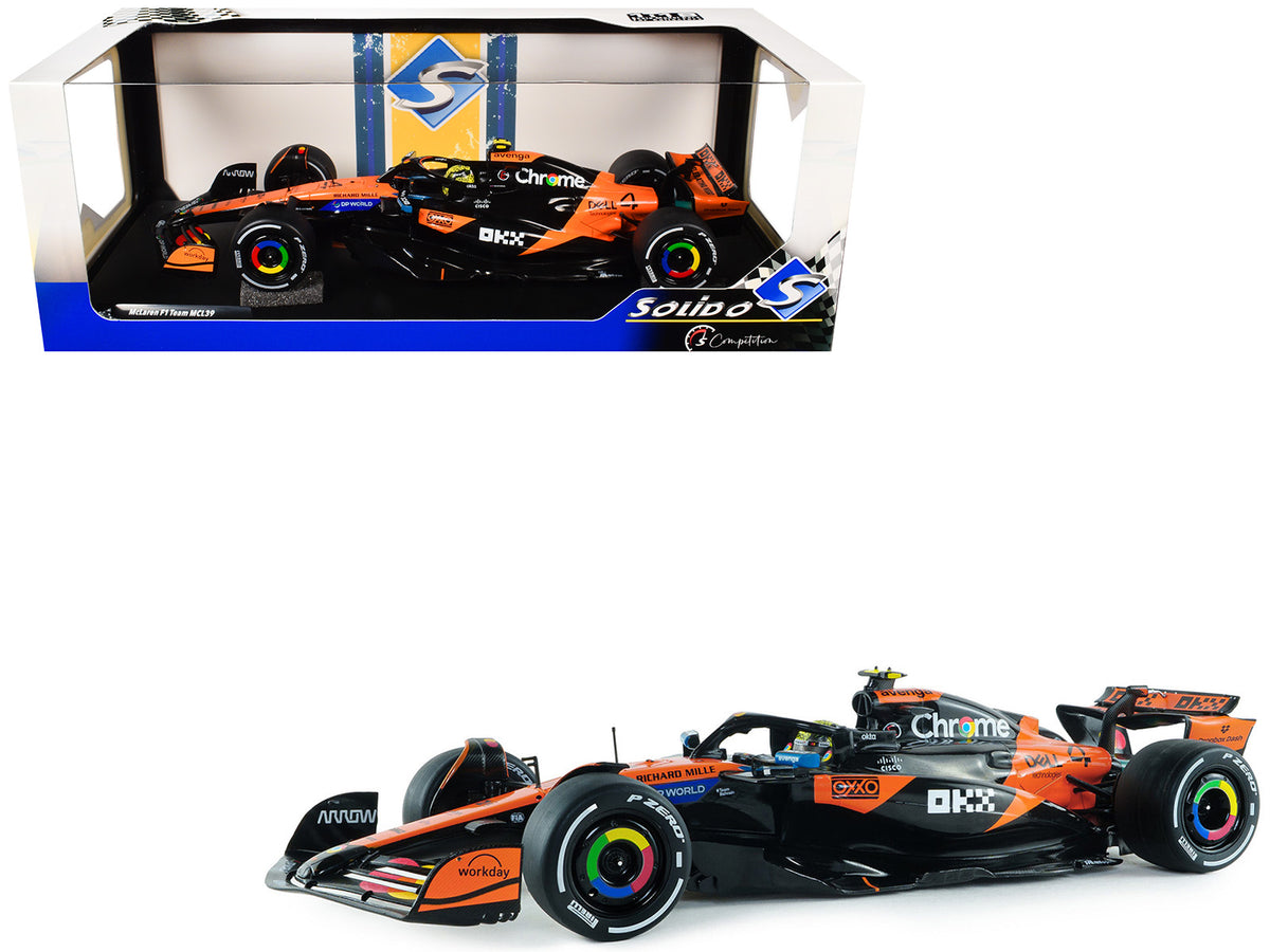 McLaren MCL39 #4 Lando Norris 'OKX' Winner Formula One F1 'Australian GP' (2025) 'Competition' Series 1/18 Diecast Model Car by Solido