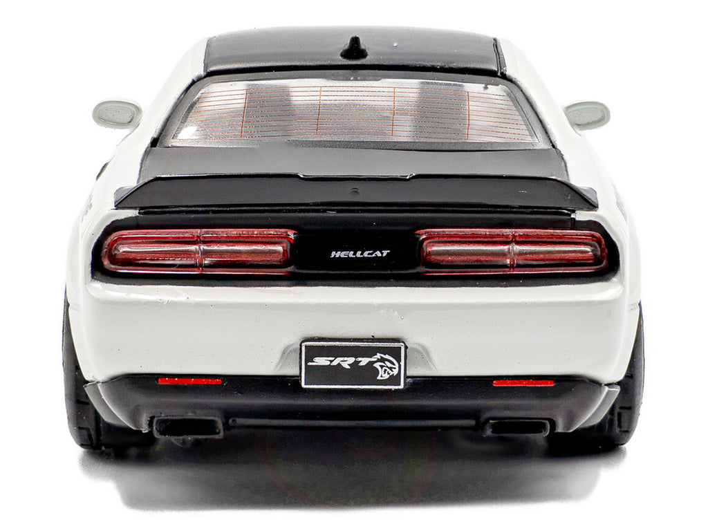 2020 Dodge Challenger SRT Hellcat Redeye Widebody White Knuckle with Matt Black Hood and Top 1/43 Diecast Model Car by Solido