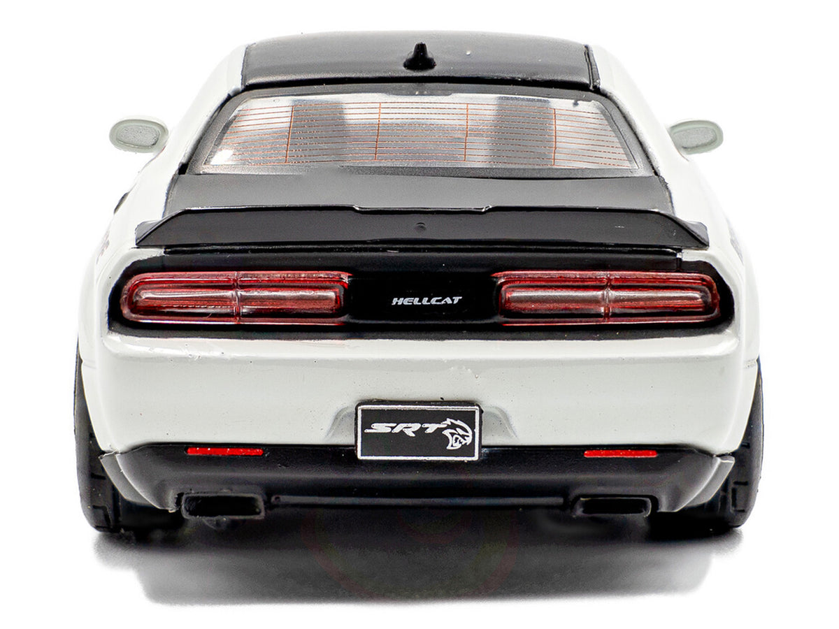 2020 Dodge Challenger SRT Hellcat Redeye Widebody White Knuckle with Matt Black Hood and Top 1/43 Diecast Model Car by Solido