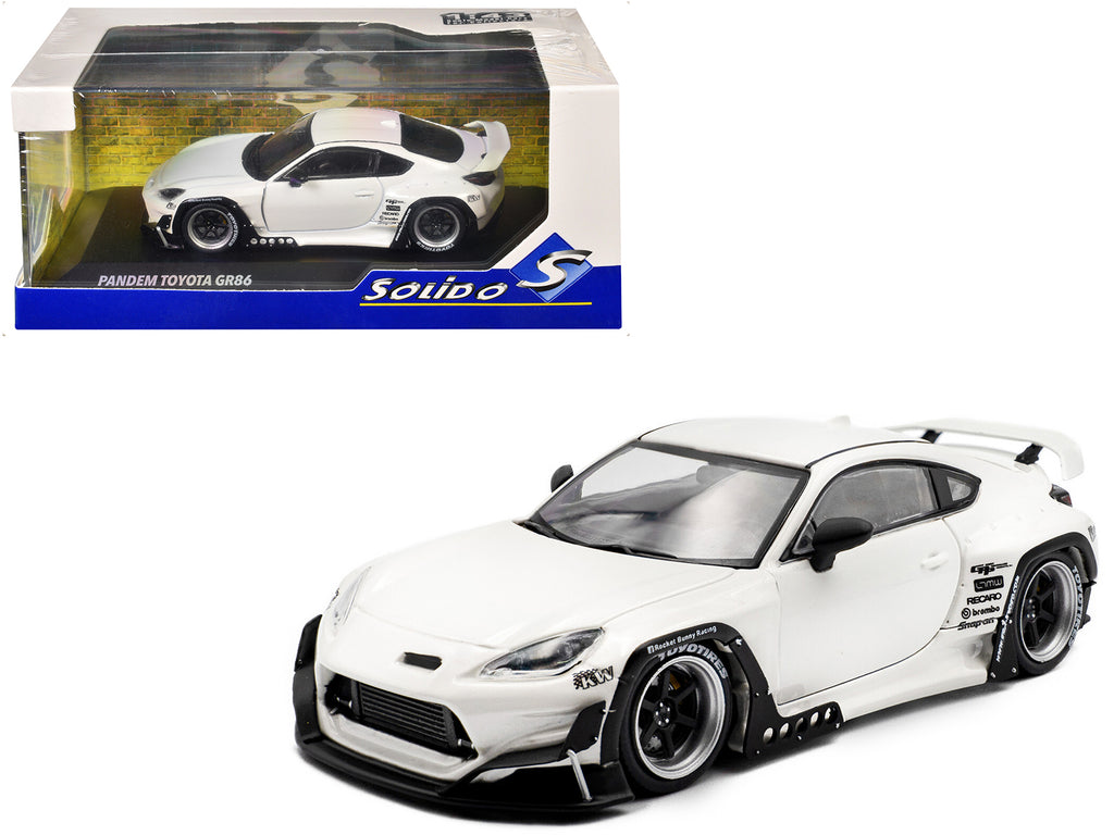 2022 Toyota Pandem GR86 White Metallic 1/43 Diecast Model Car by Solido
