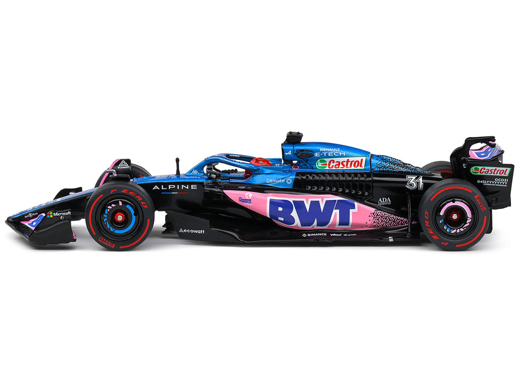 Alpine A523 #31 Esteban Ocon 'BWT' 3rd Place 'Formula One F1' Monaco GP (2023) 1/43 Diecast Model Car by Solido