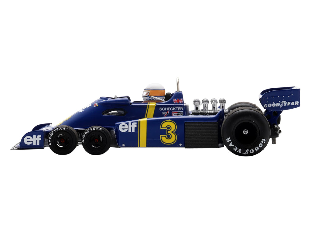 Tyrrell P34 #3 Jody Scheckter Winner Formula One F1 'Swedish GP' (1976) with Driver 1/43 Model Car by Spark