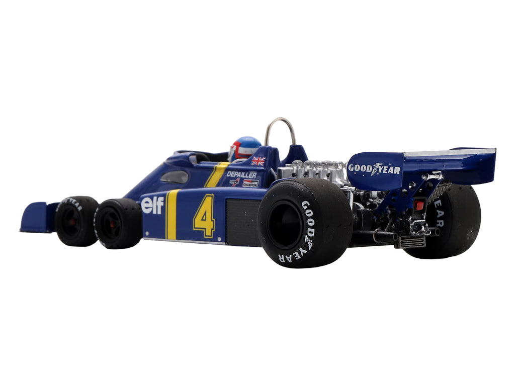 Tyrrell P34 #4 Patrick Depailler 2nd Place Formula One F1 'Swedish GP' (1976) with Driver 1/43 Model Car by Spark